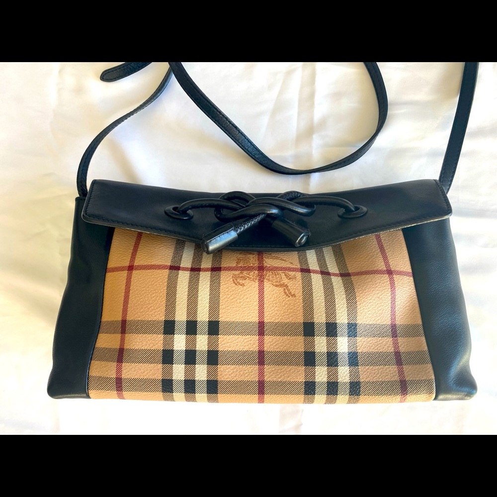 Burberry Black Classic Check Crossbody bag